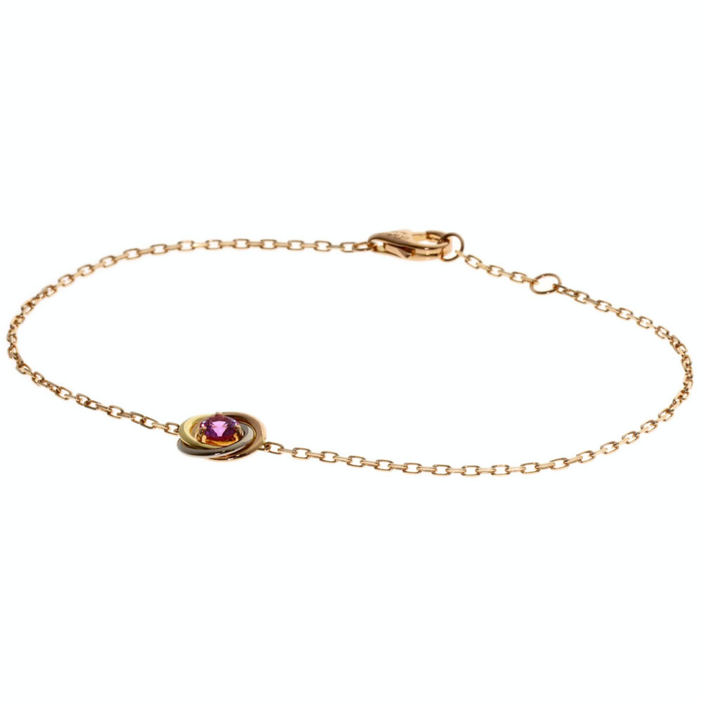 Cartier Trinity Pink Sapphire Bracelet 18K Yellow Gold/18KPG/18KWG Women's CA...